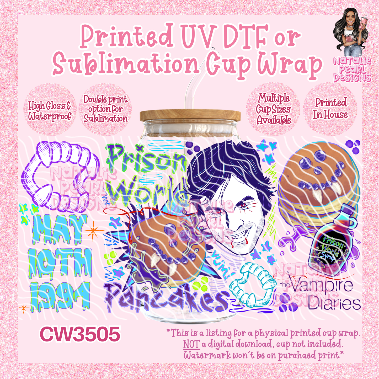 CW3505 UV DTF/SUB Cup Wraps