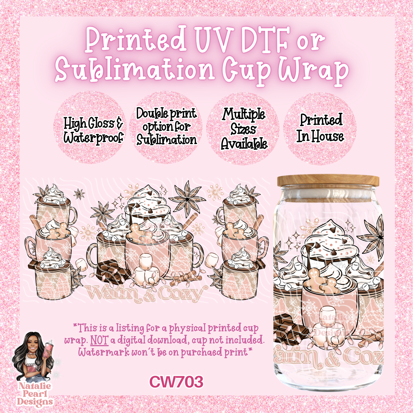 CW703 UV DTF/SUB Cup Wrap