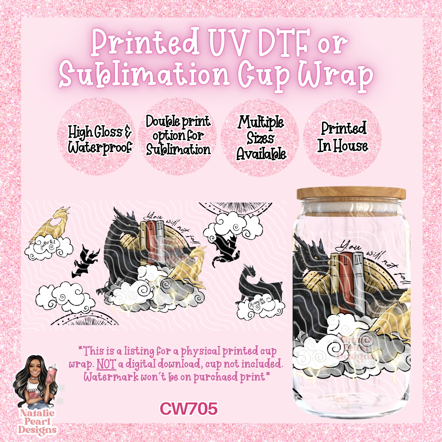 CW705 UV DTF/SUB Cup Wrap