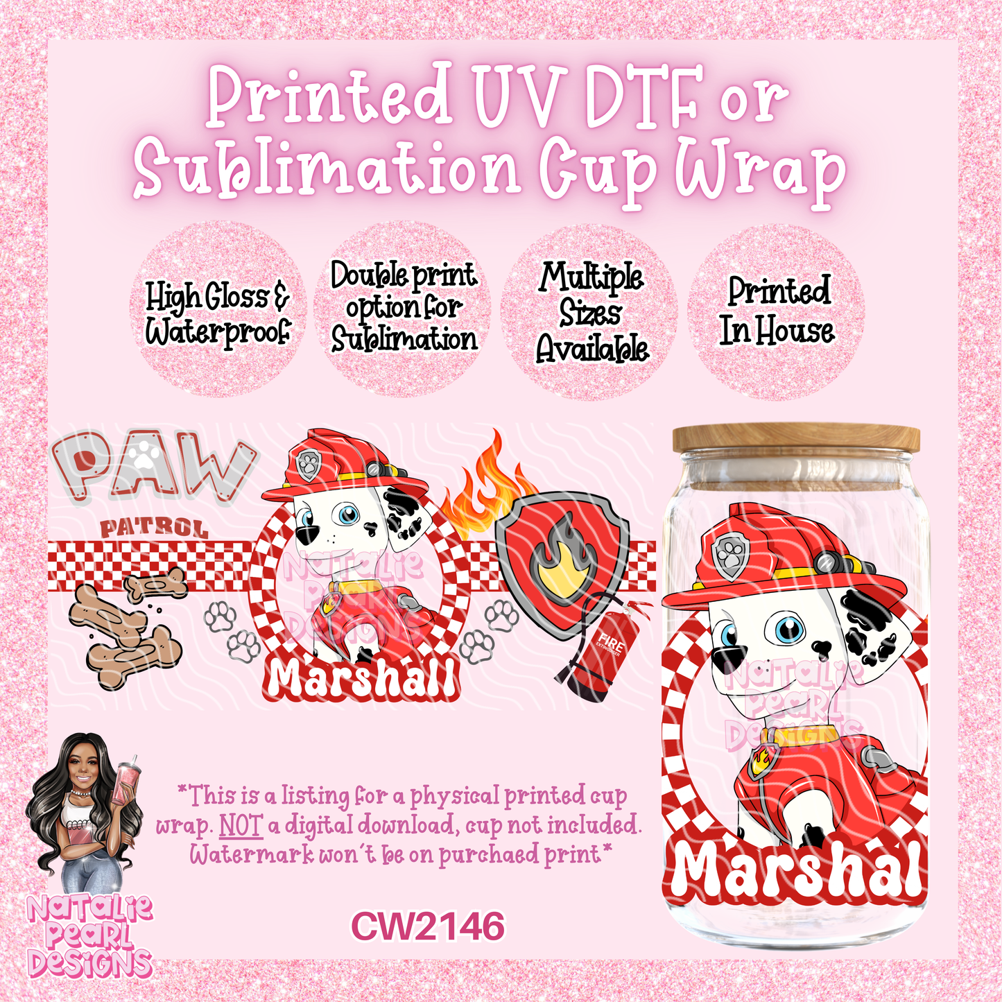 CW2146 UV DTF/SUB Cup Wraps