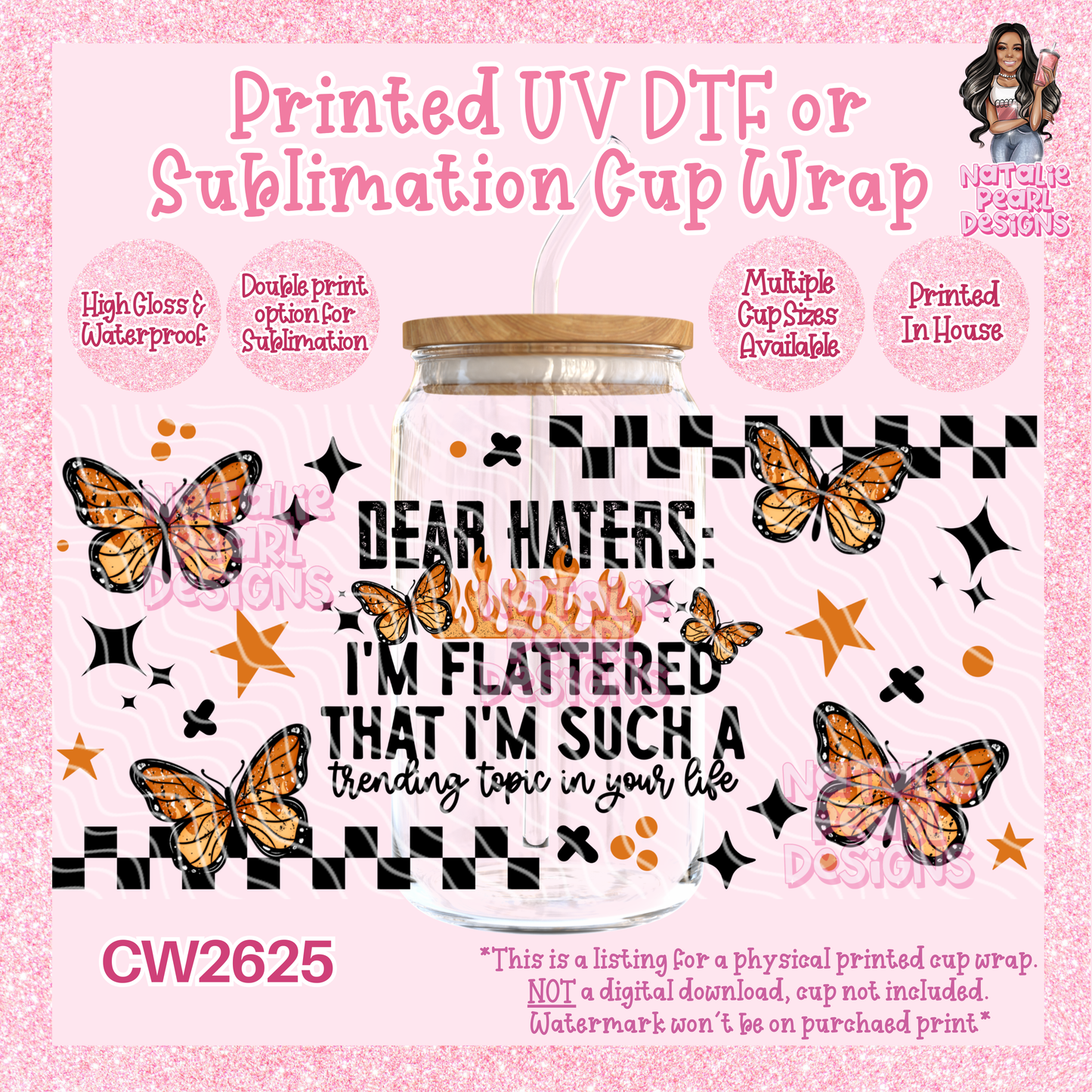 CW2625 UV DTF/SUB Cup Wraps