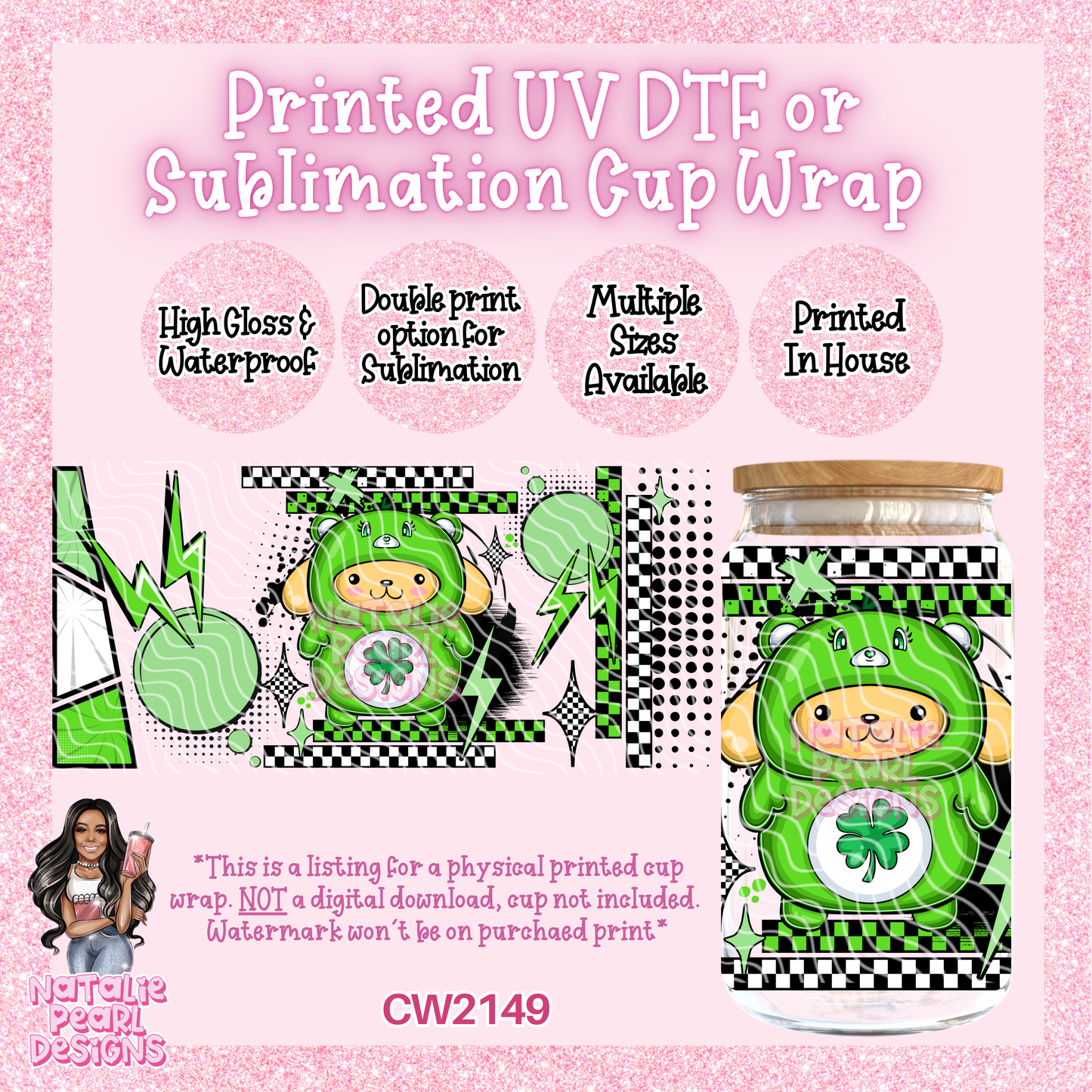 CW2149 UV DTF/SUB Cup Wraps