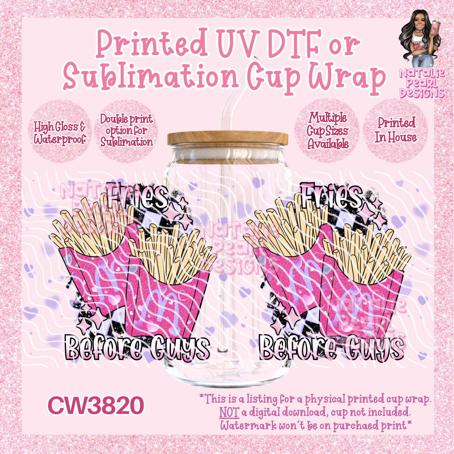 CW3820 UV DTF/SUB Cup Wraps