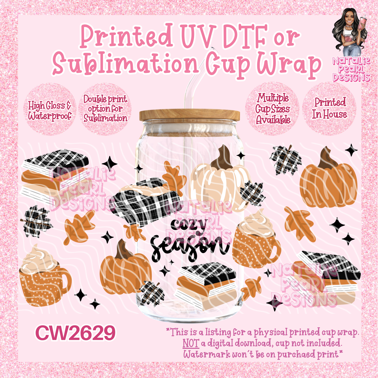 CW2629 UV DTF/SUB Cup Wraps