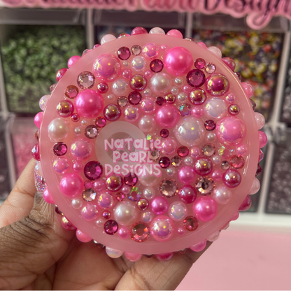 Glass Can Pearl Mix Plastic Lids