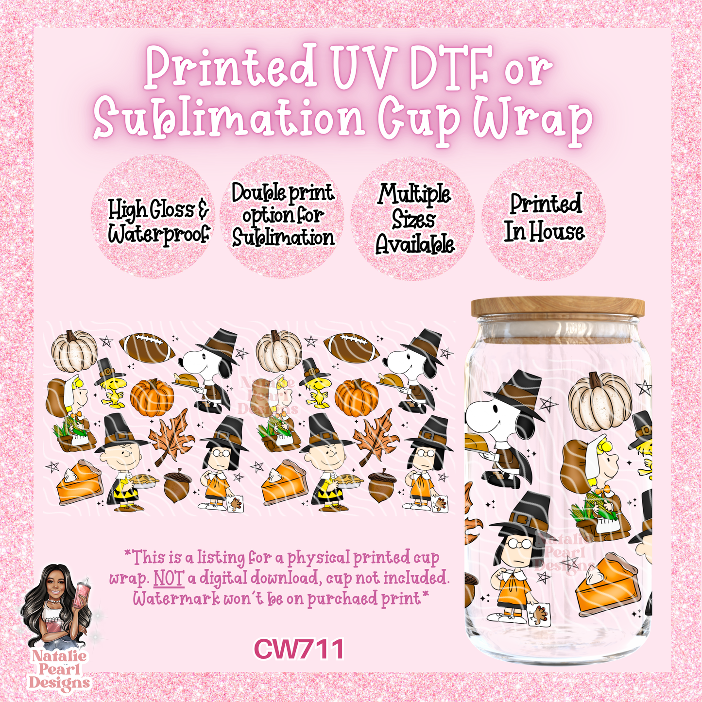 CW711 UV DTF/SUB Cup Wrap