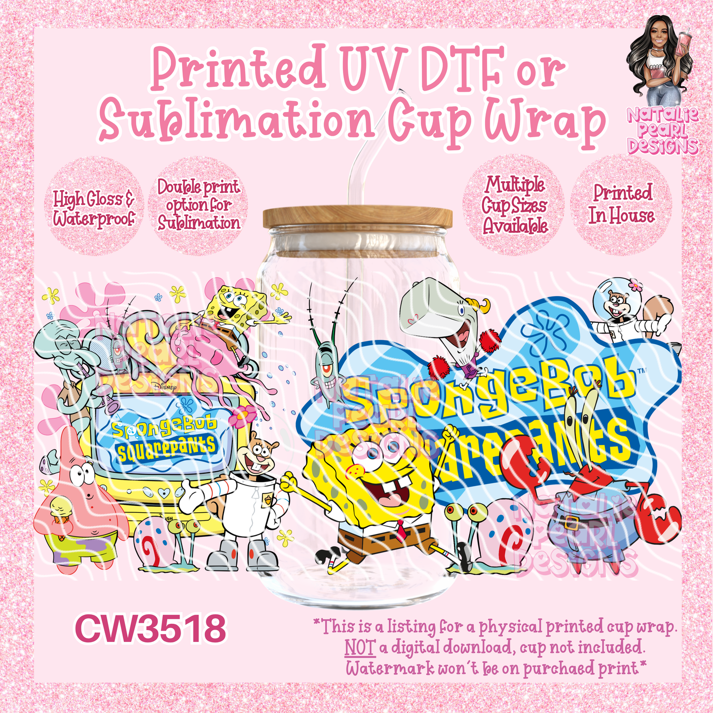CW3518 UV DTF/SUB Cup Wraps