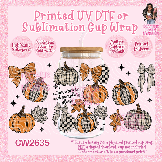 CW2635 UV DTF/SUB Cup Wraps
