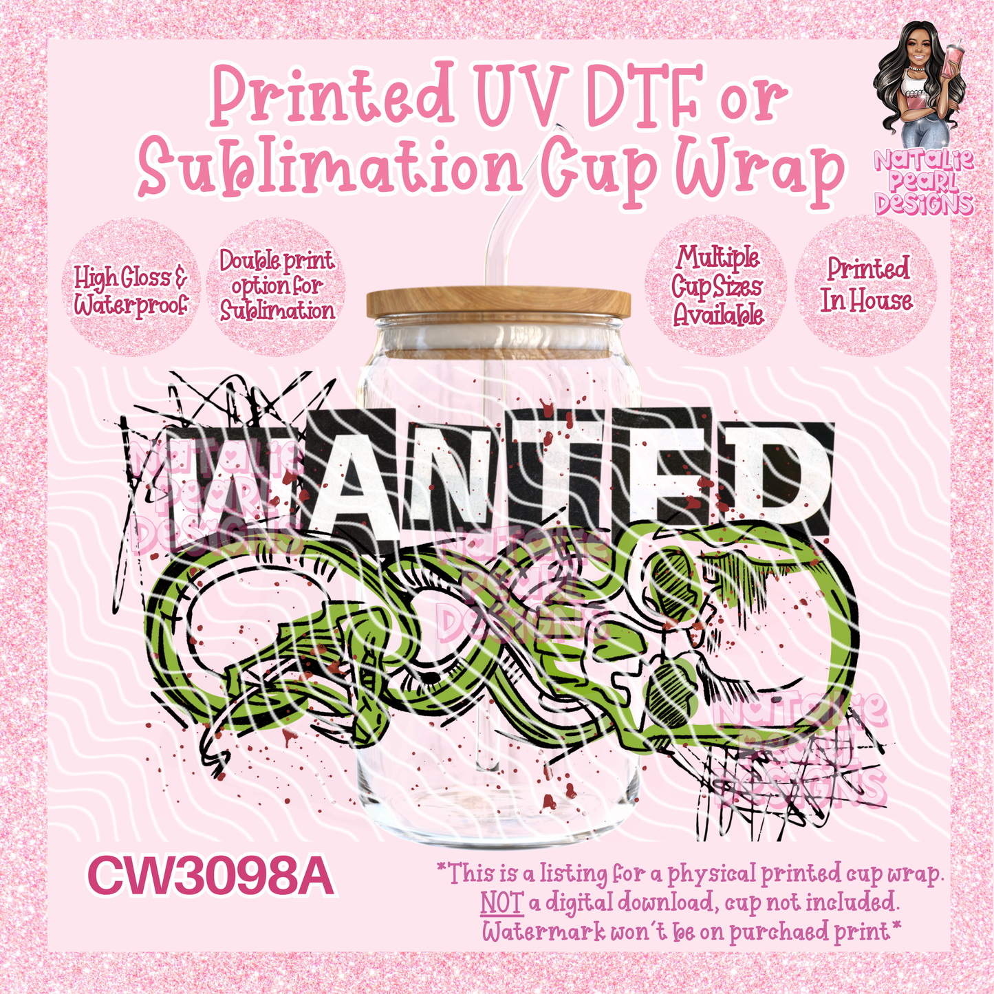 CW3098A UV DTF/SUB Cup Wraps