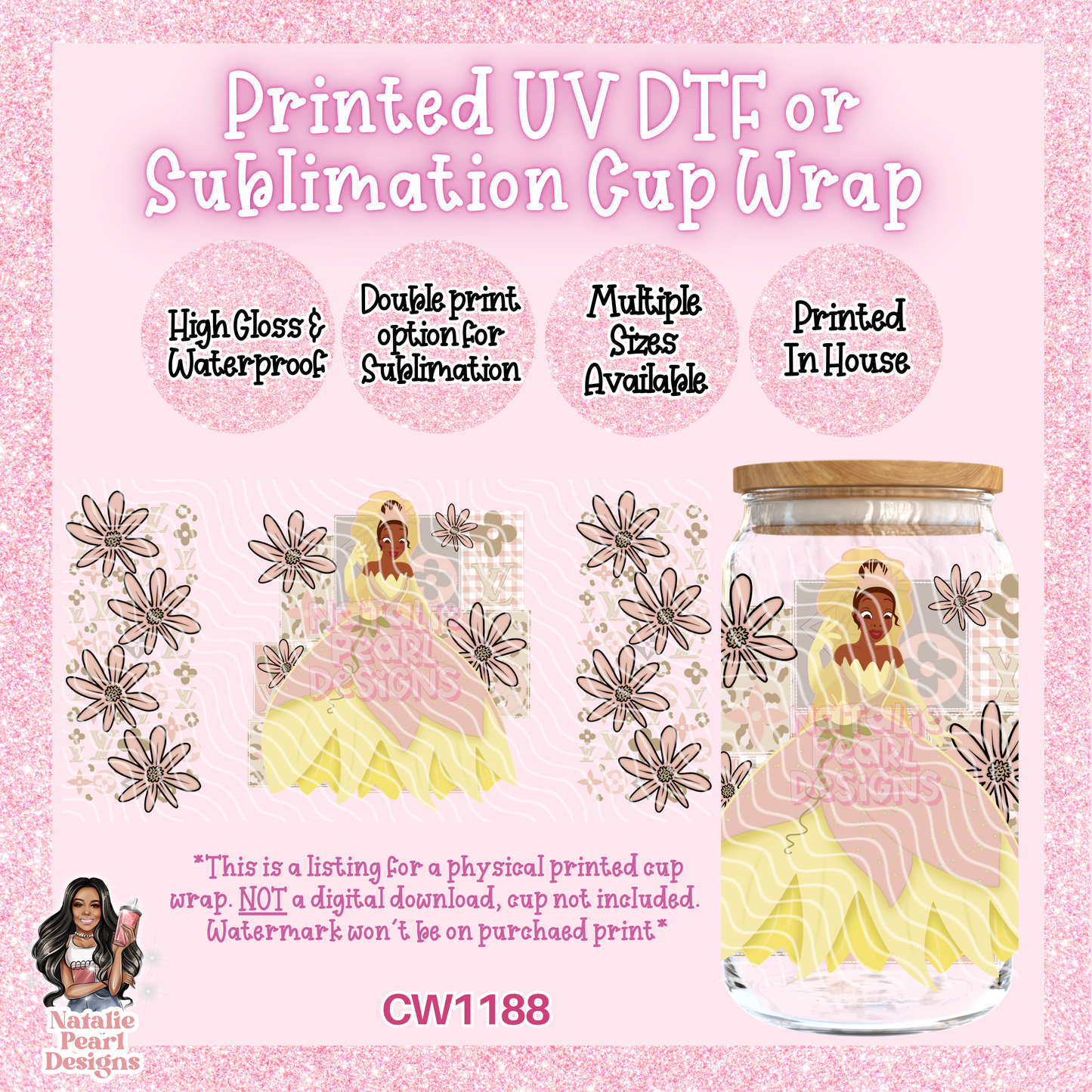 CW1188 UV DTF/SUB Cup Wrap