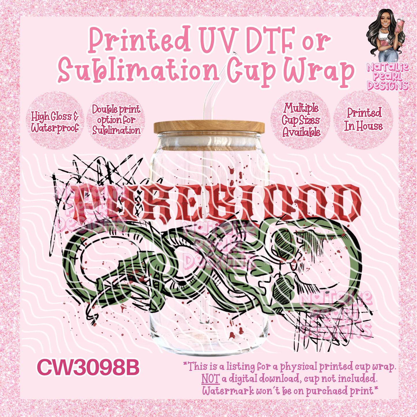 CW3098B UV DTF/SUB Cup Wraps