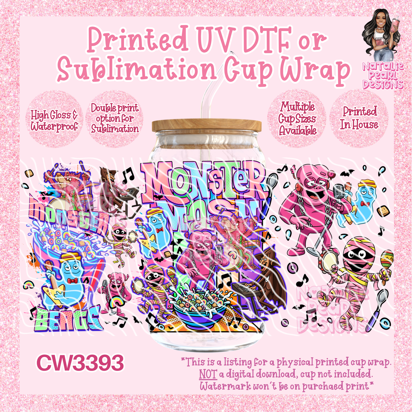 CW3393 UV DTF/SUB Cup Wraps