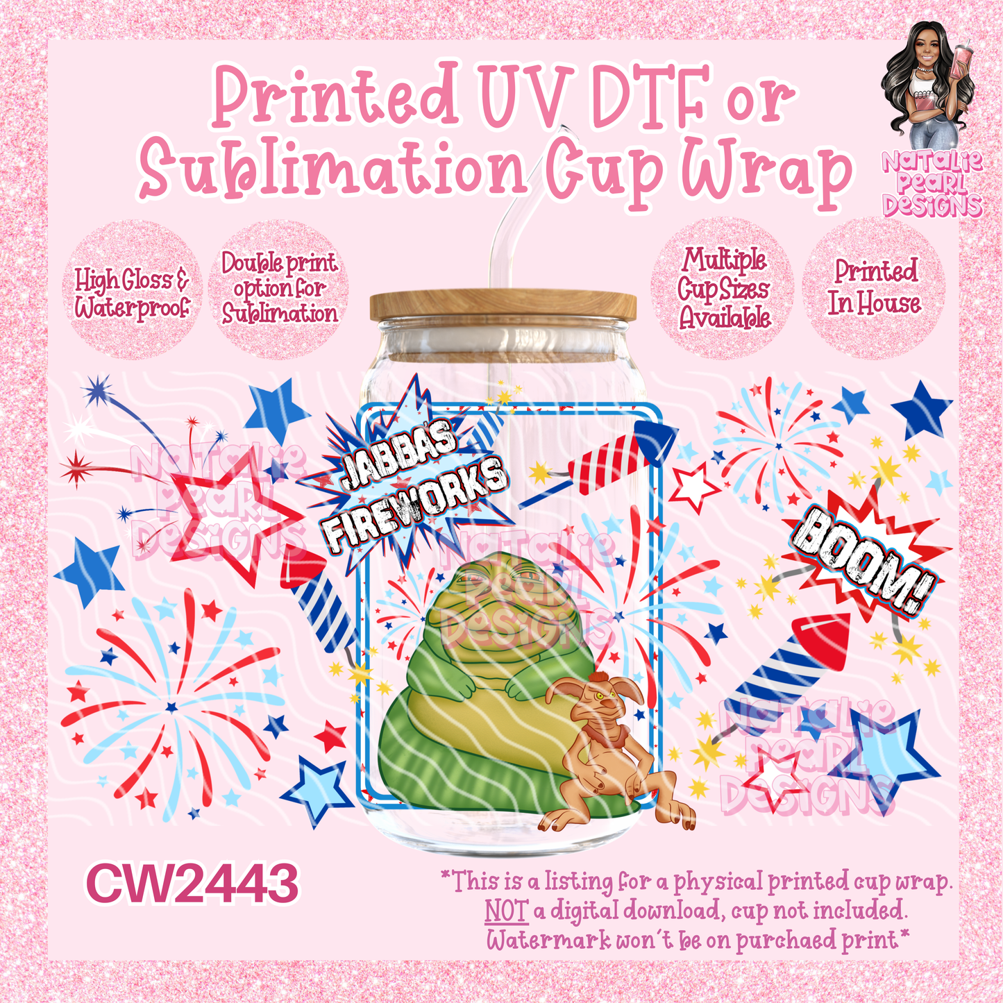 CW2443 UV DTF/SUB Cup Wraps