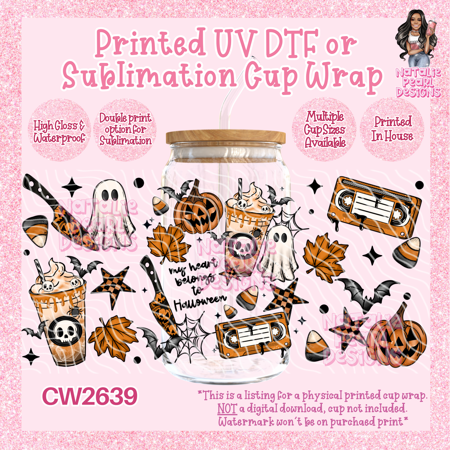 CW2639 UV DTF/SUB Cup Wraps