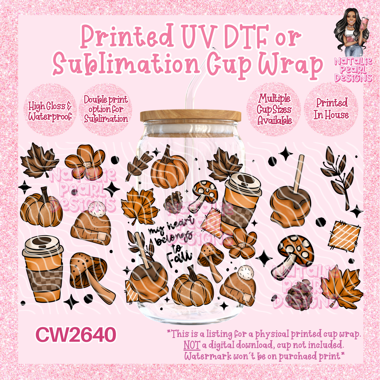 CW2640 UV DTF/SUB Cup Wraps
