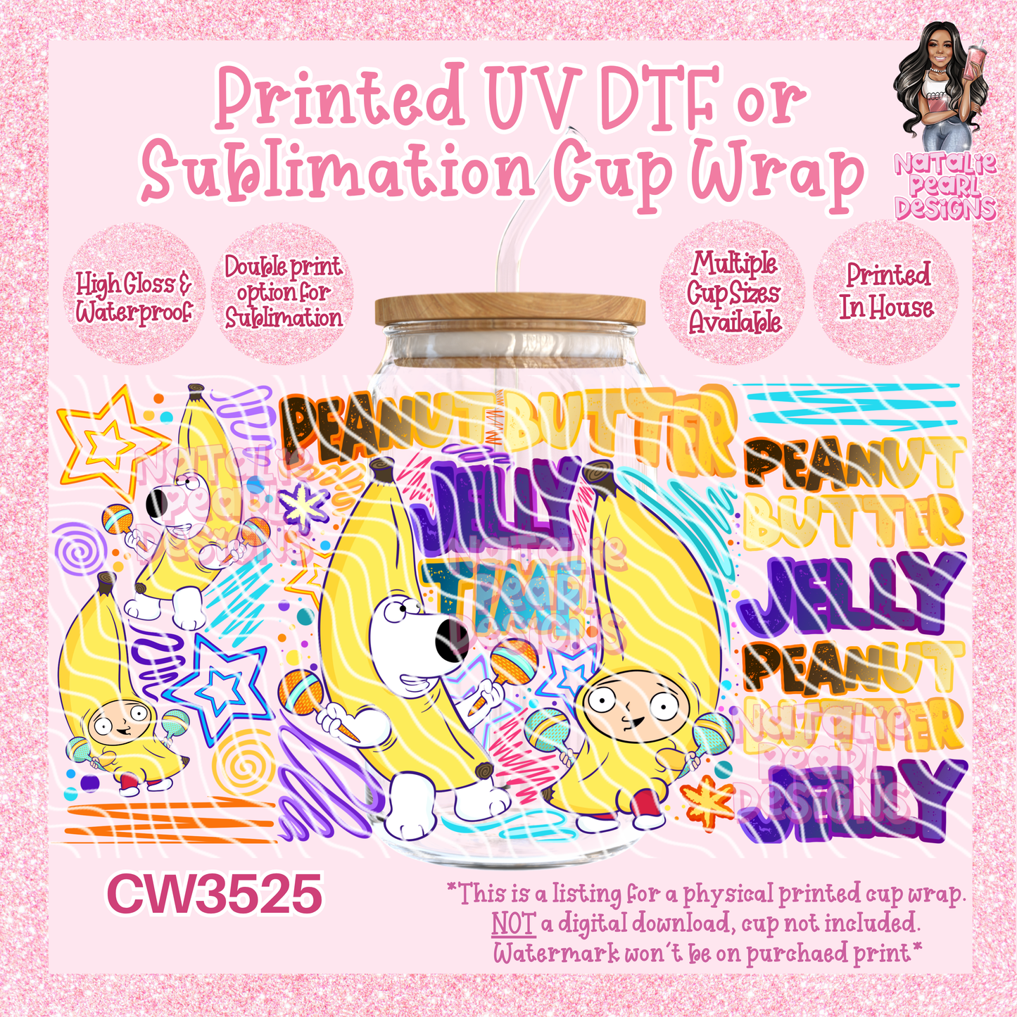 CW3525 UV DTF/SUB Cup Wraps
