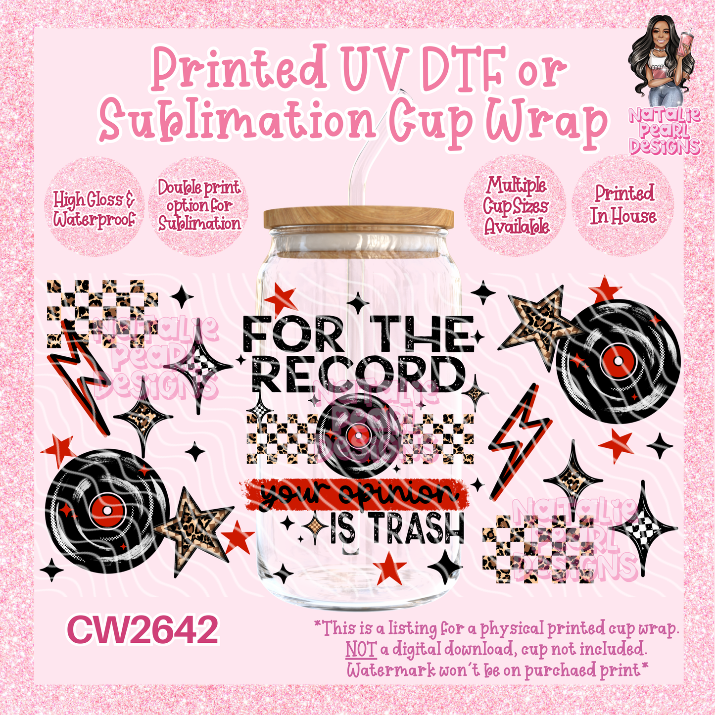 CW2642 UV DTF/SUB Cup Wraps