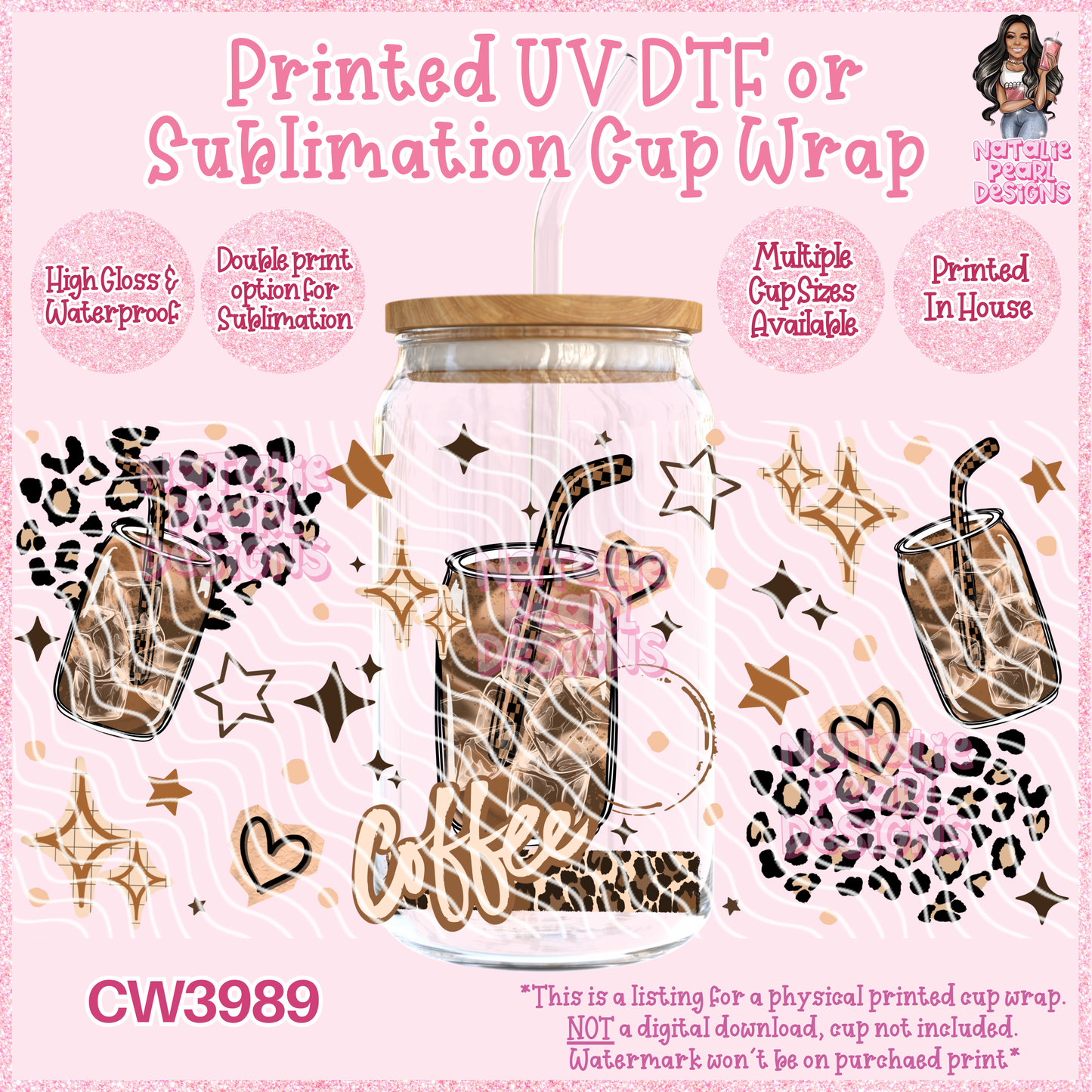 CW3989 UV DTF/SUB Cup Wraps