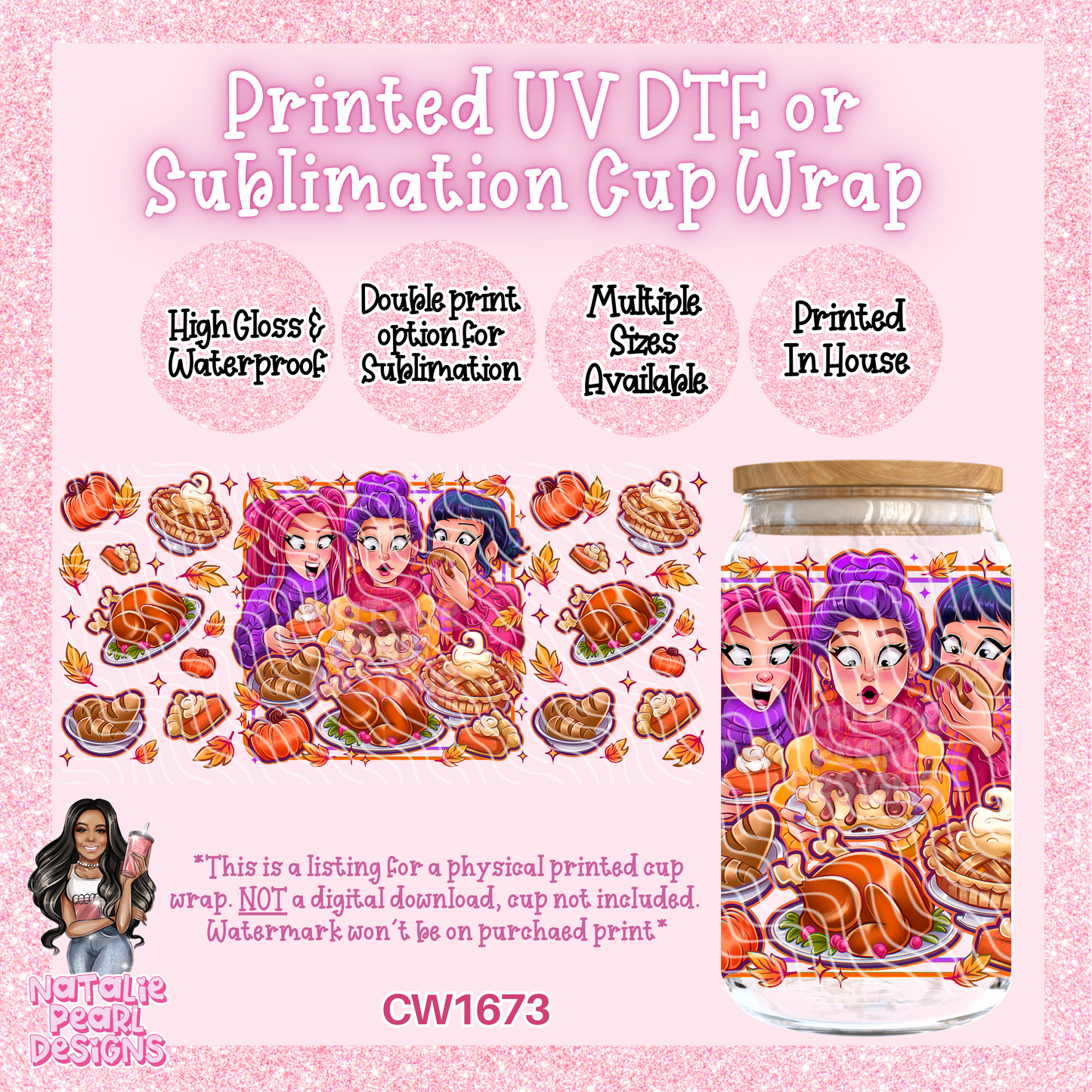 CW1673 UV DTF/SUB Cup Wraps