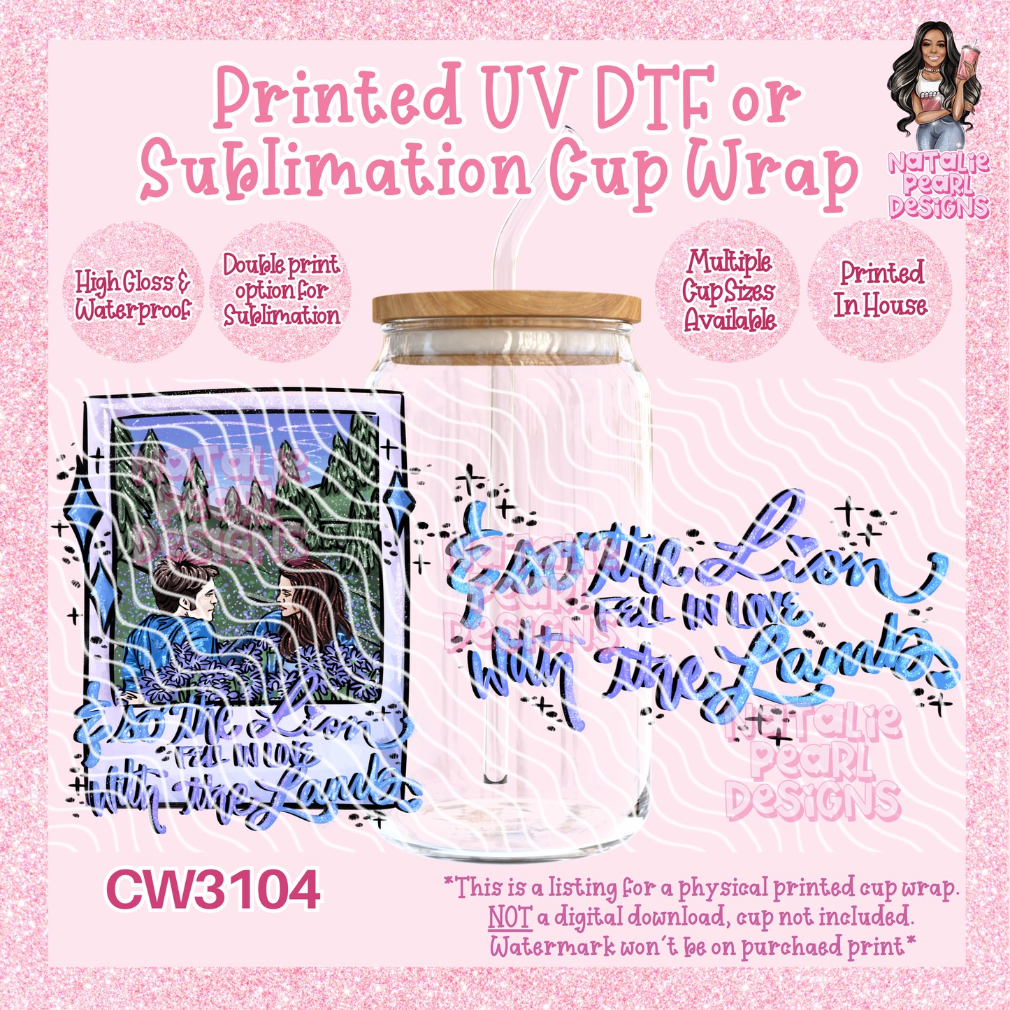 CW3104 UV DTF/SUB Cup Wraps