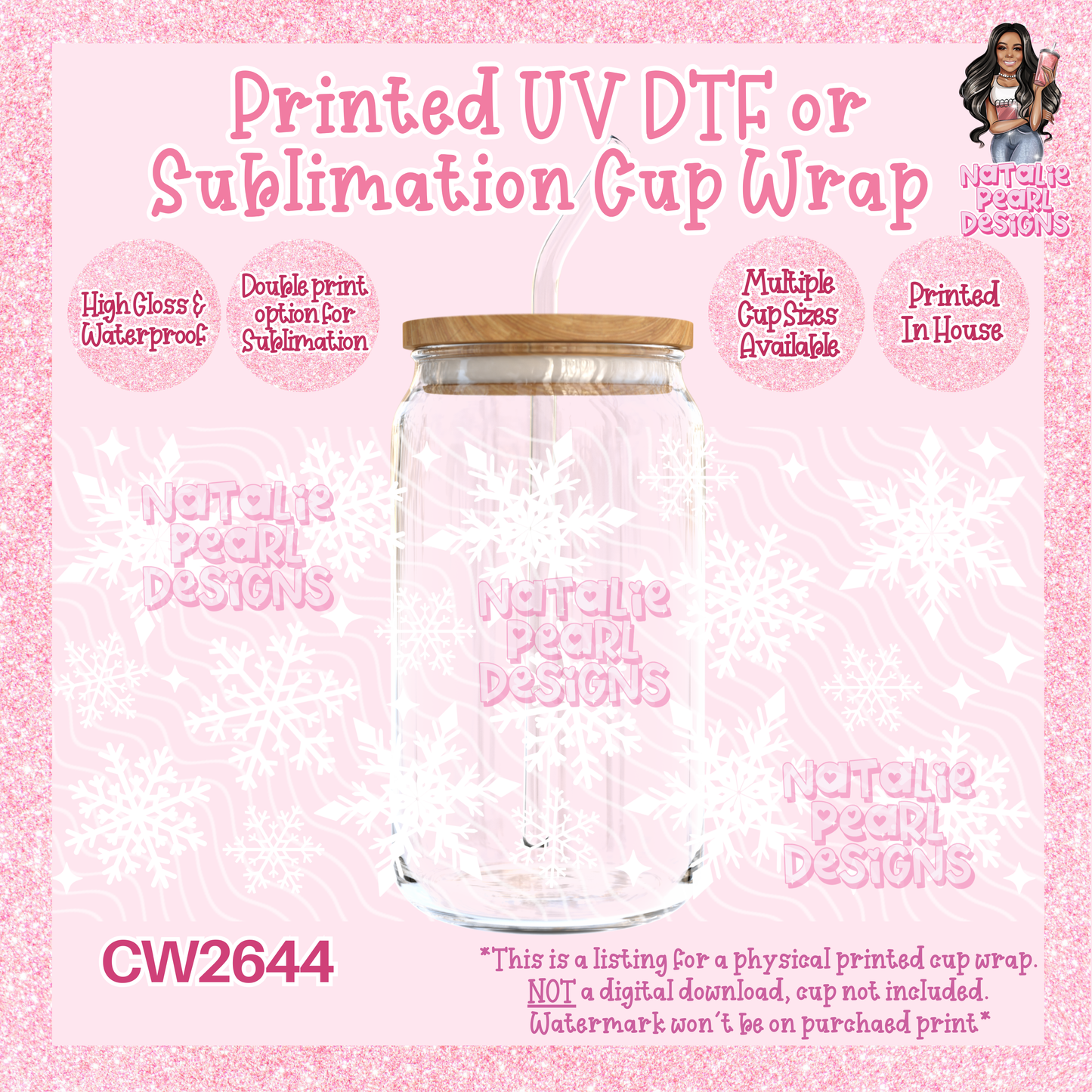 CW2644 UV DTF/SUB Cup Wraps