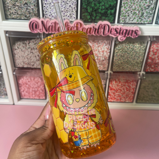 Honey Labubu Snow Globe Tumbler