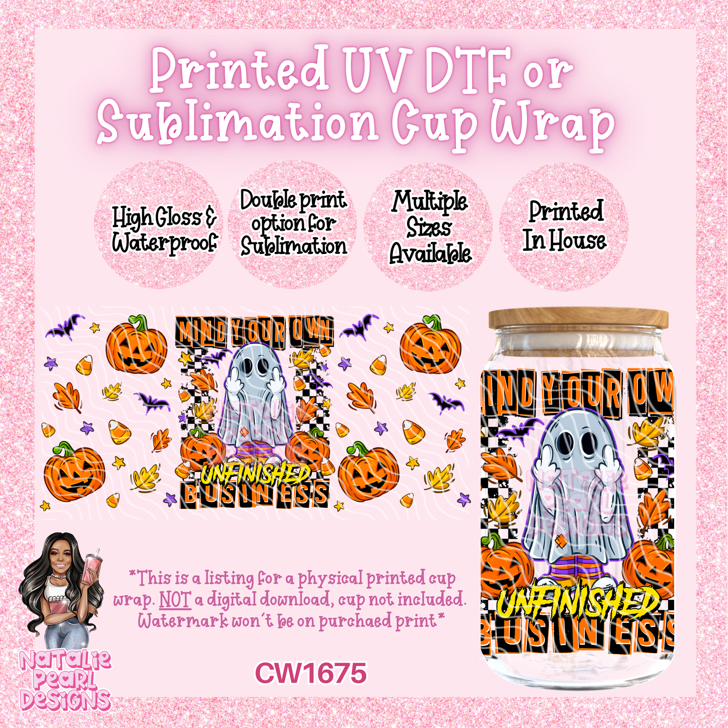 CW1675 UV DTF/SUB Cup Wraps