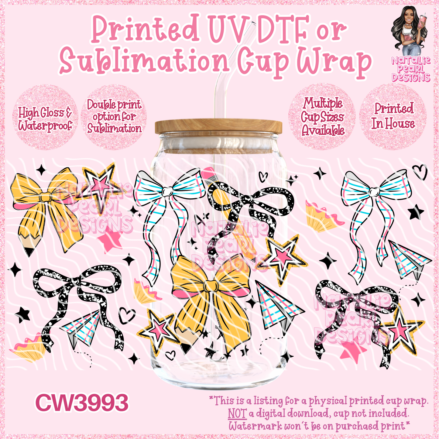 CW3993 UV DTF/SUB Cup Wraps