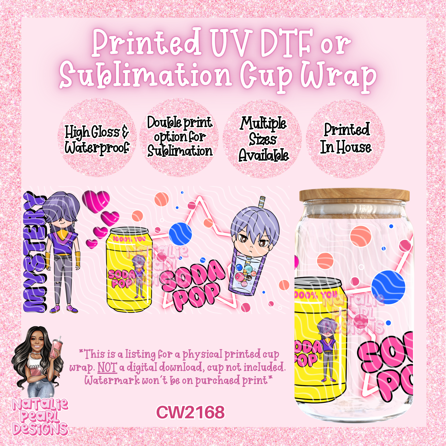 CW2168 UV DTF/SUB Cup Wraps