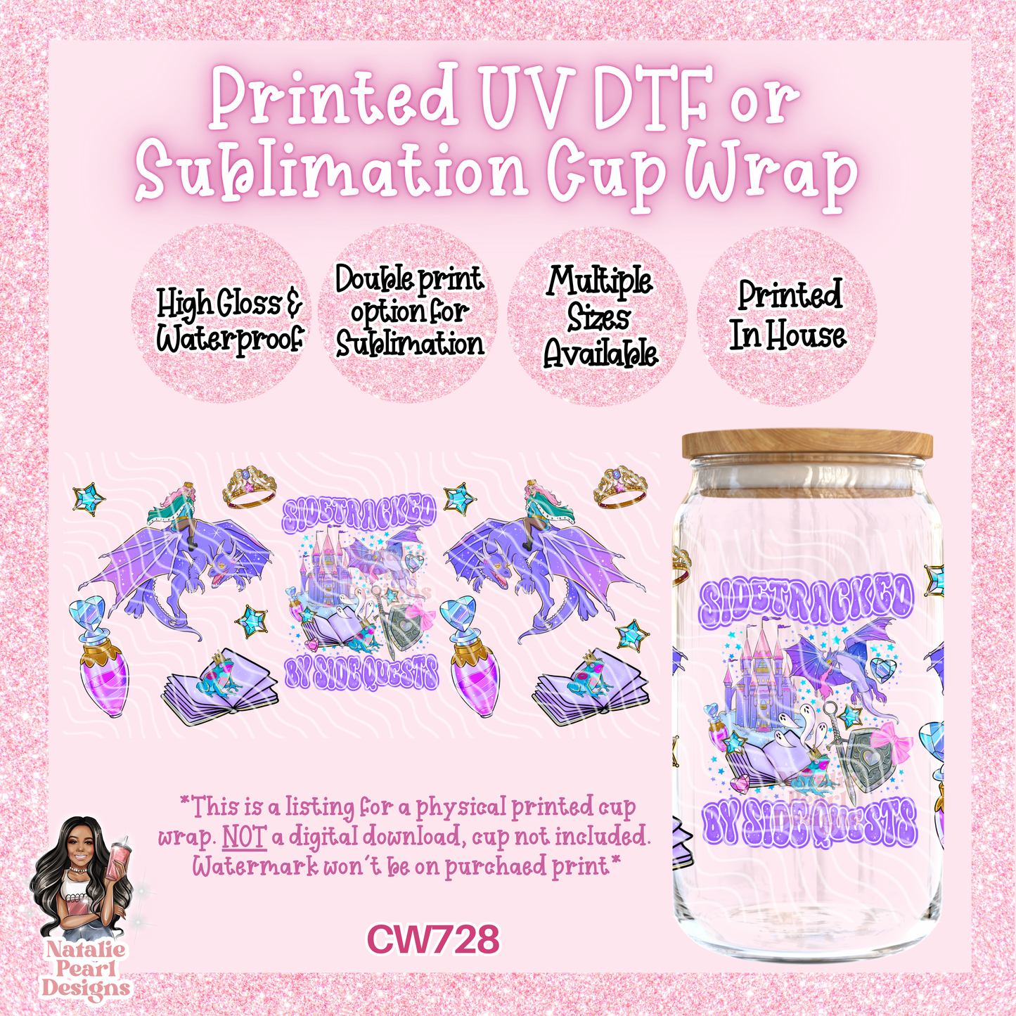 CW728 UV DTF/SUB Cup Wrap