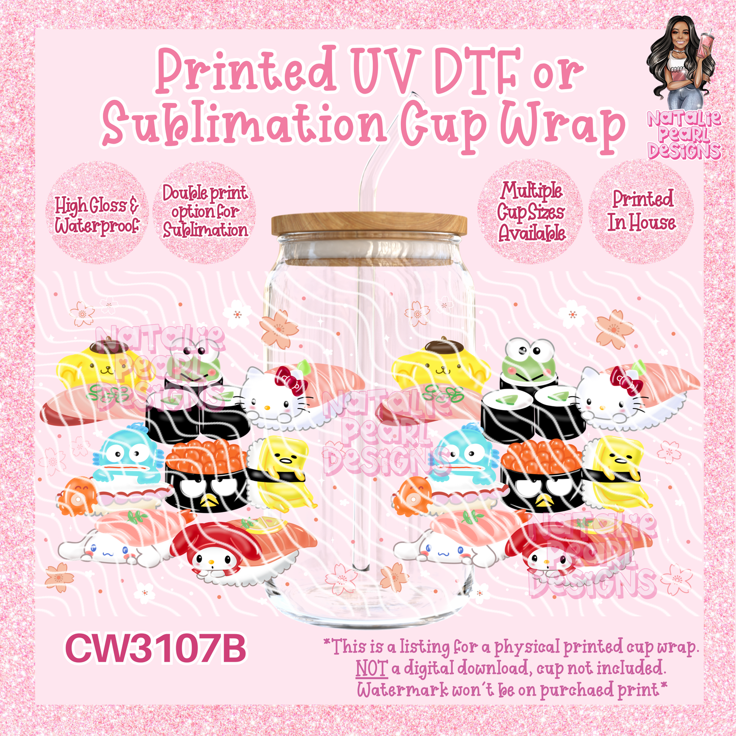 CW3107B UV DTF/SUB Cup Wraps