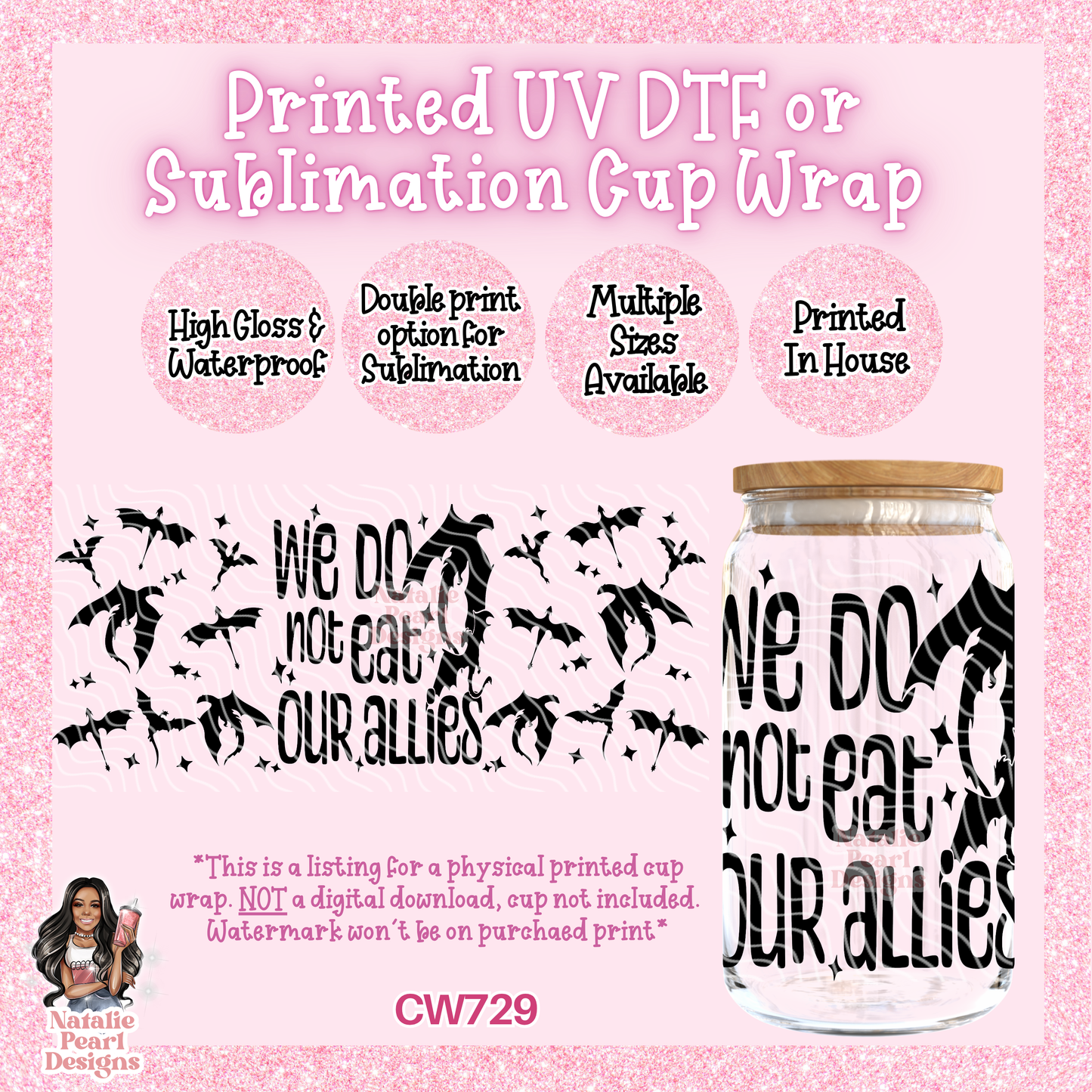 CW729 UV DTF/SUB Cup Wrap