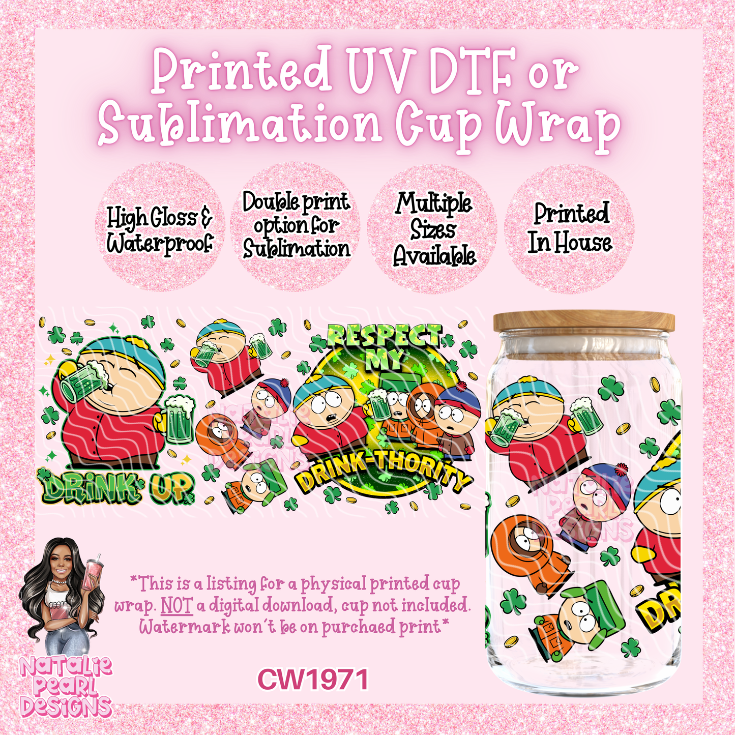CW1971 UV DTF/SUB Cup Wraps