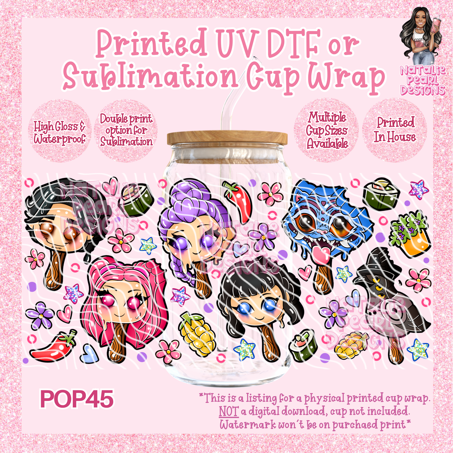 POP45 UV DTF/SUB Cup Wraps