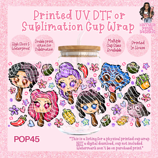 POP45 UV DTF/SUB Cup Wraps