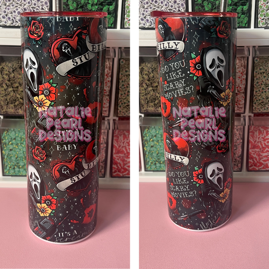 Ghost Face Tattoo Stainless Steel Tumbler