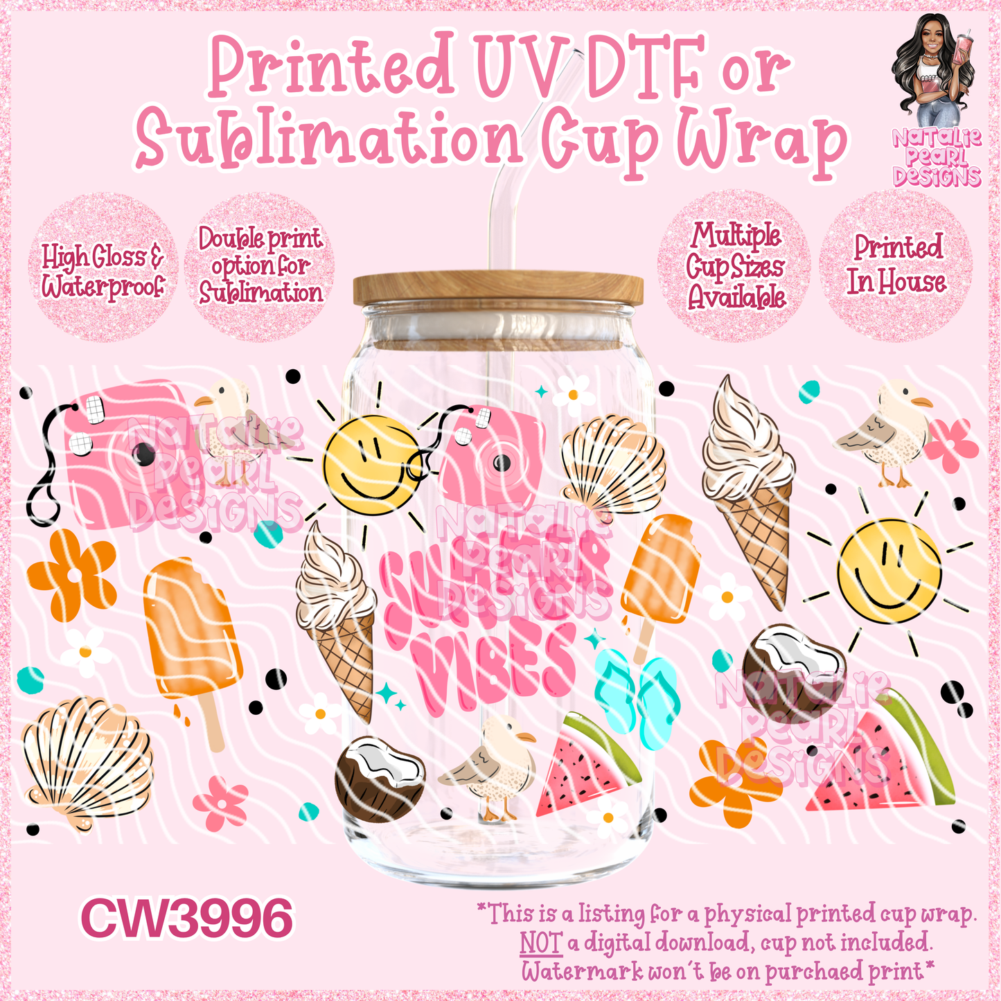 CW3996 UV DTF/SUB Cup Wraps