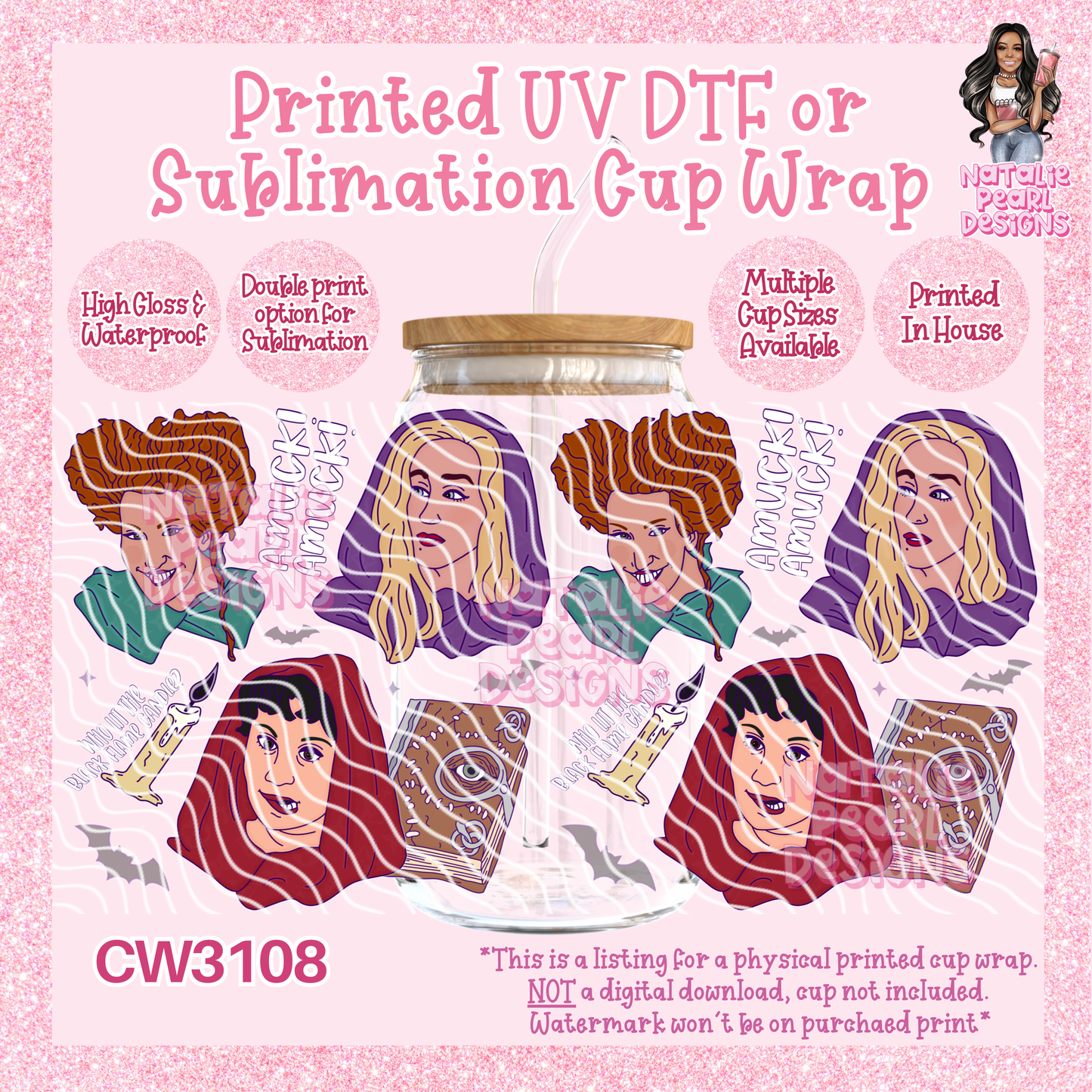 CW3108 UV DTF/SUB Cup Wraps