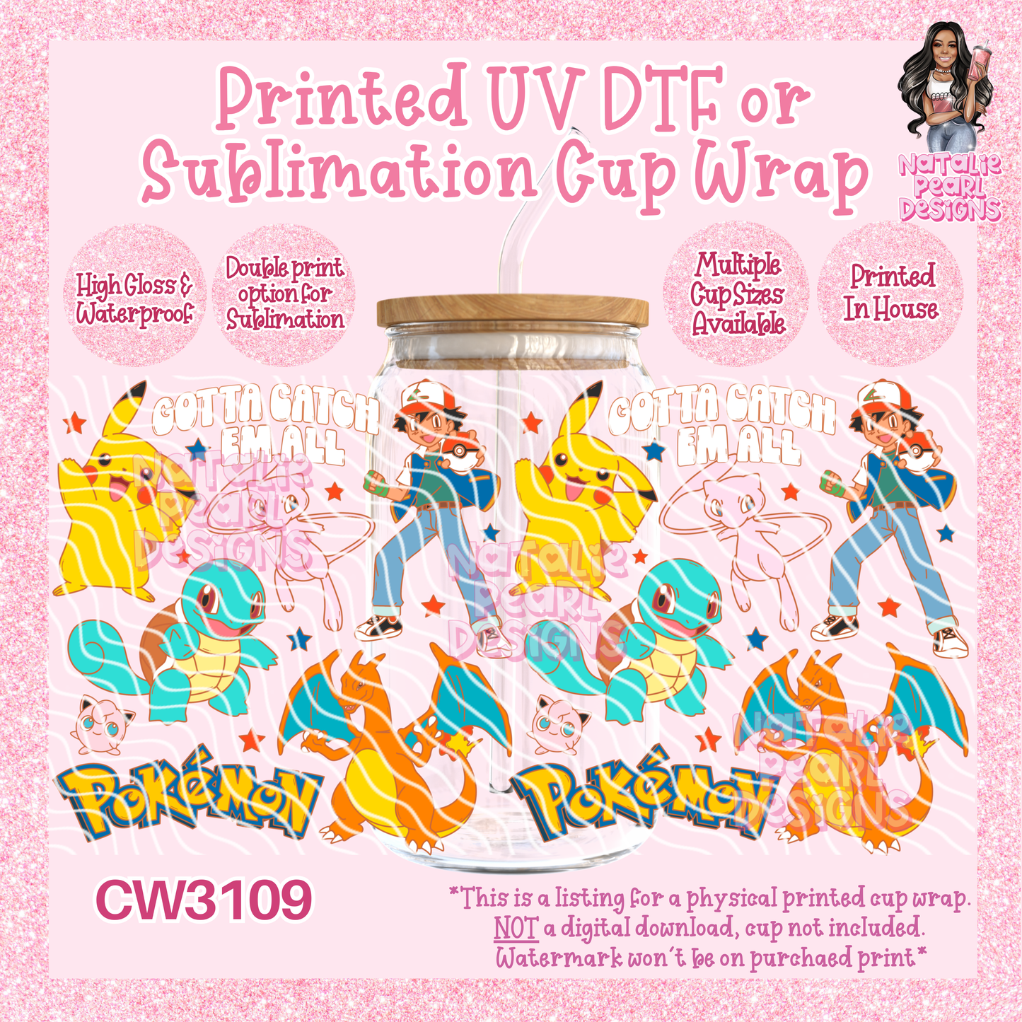 CW3109 UV DTF/SUB Cup Wraps