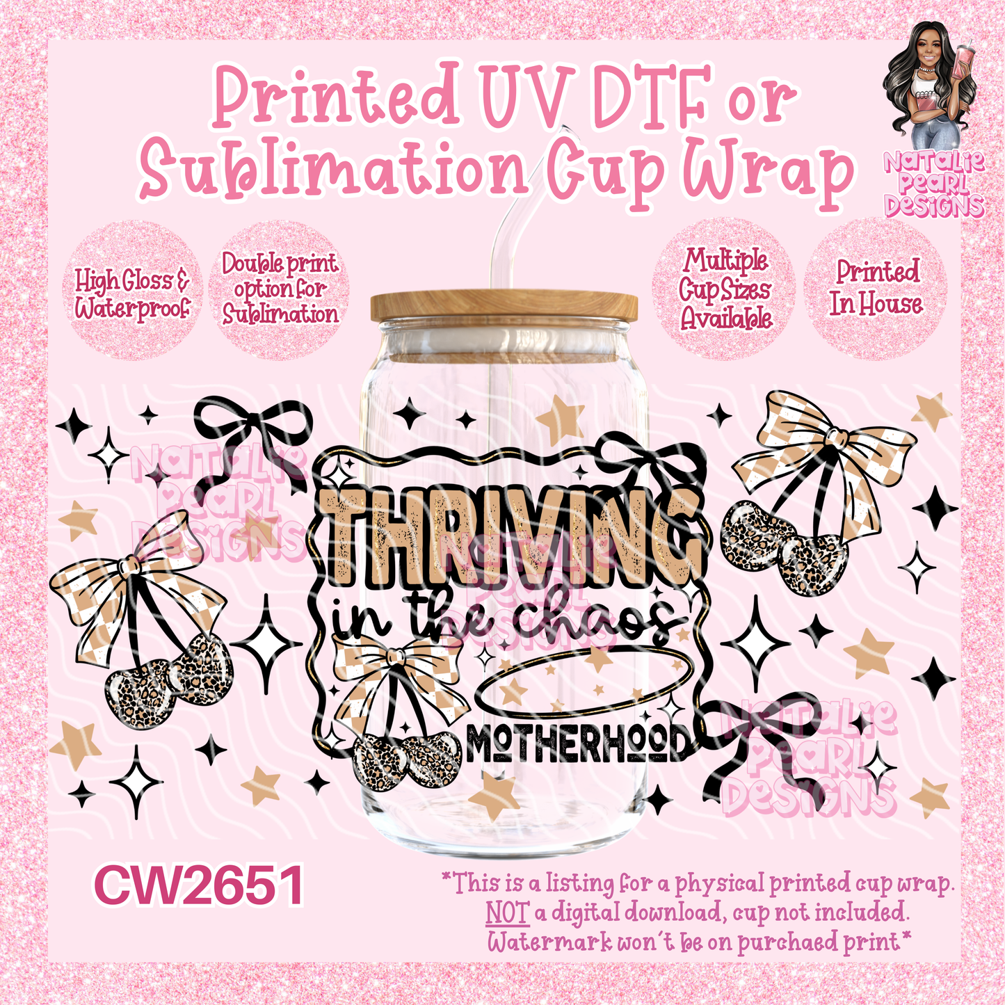 CW2651 UV DTF/SUB Cup Wraps