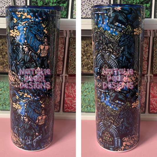 Fourth Wing Doodle Stainless Steel Tumbler