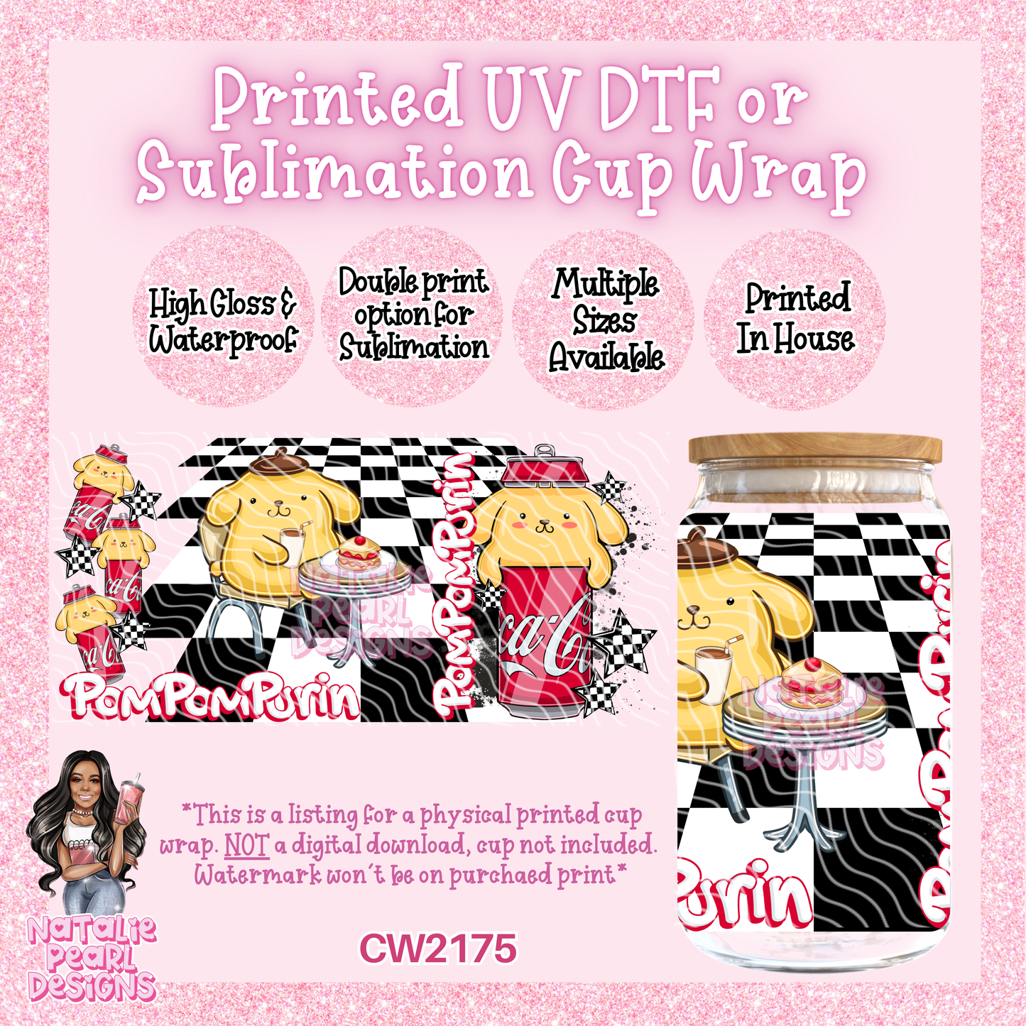CW2175 UV DTF/SUB Cup Wraps