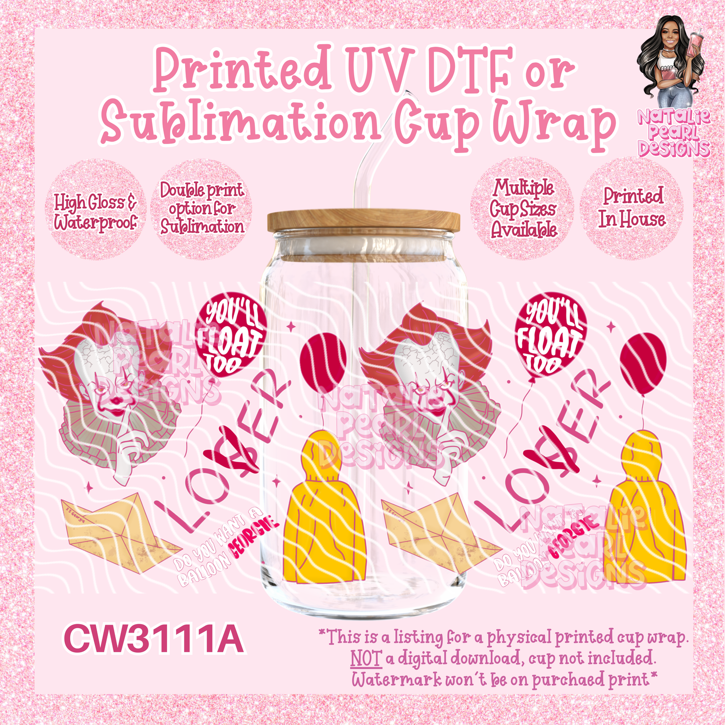 CW3111A UV DTF/SUB Cup Wraps
