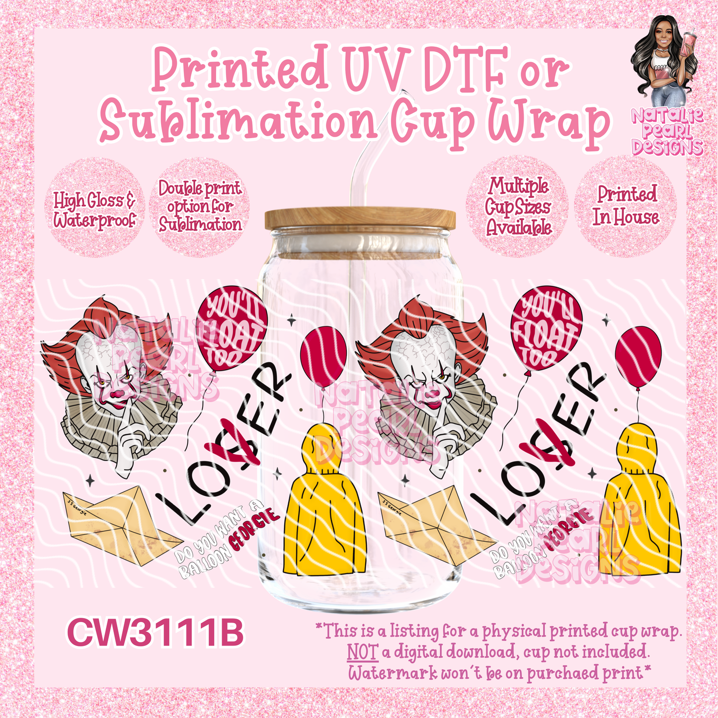 CW3111B UV DTF/SUB Cup Wraps