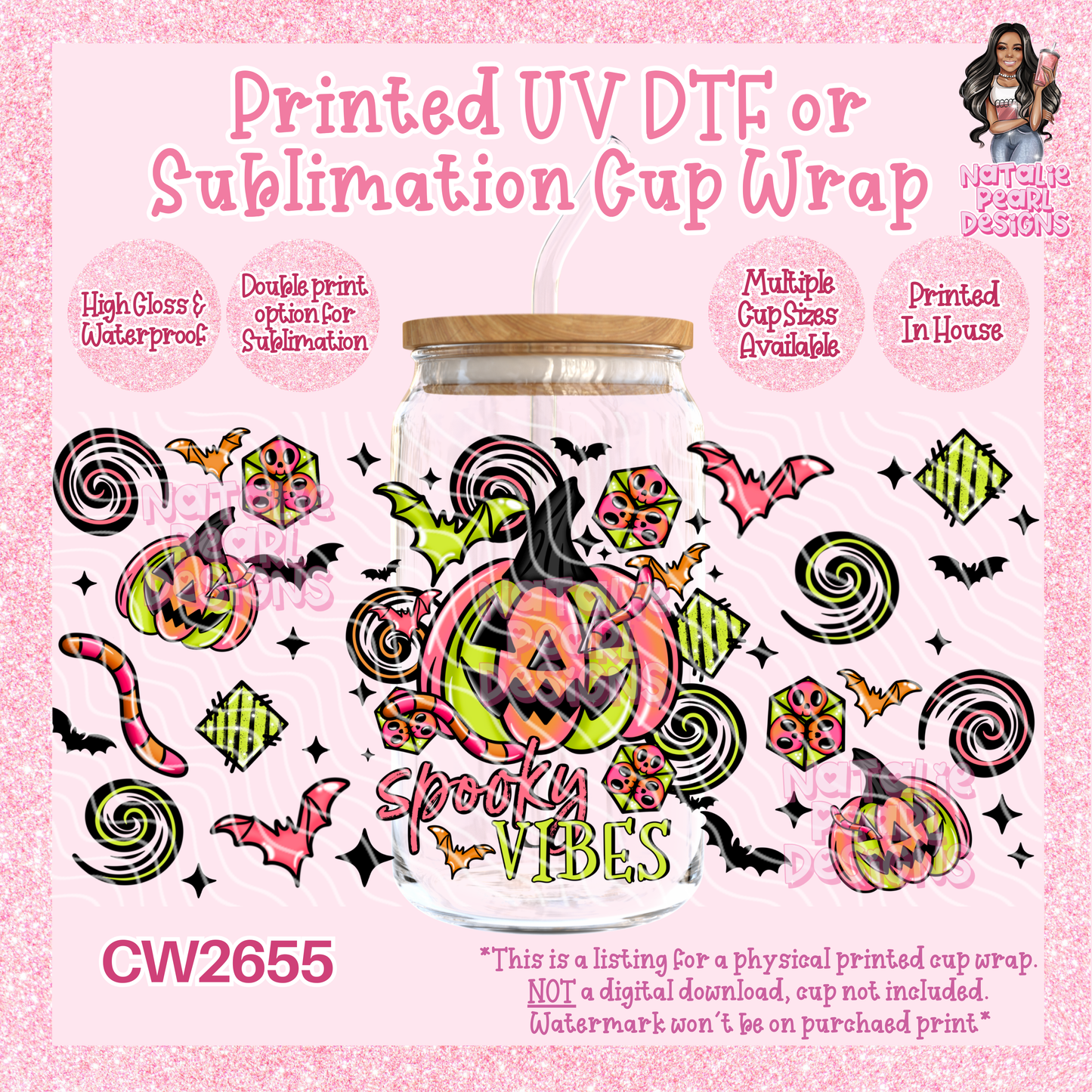 CW2655 UV DTF/SUB Cup Wraps