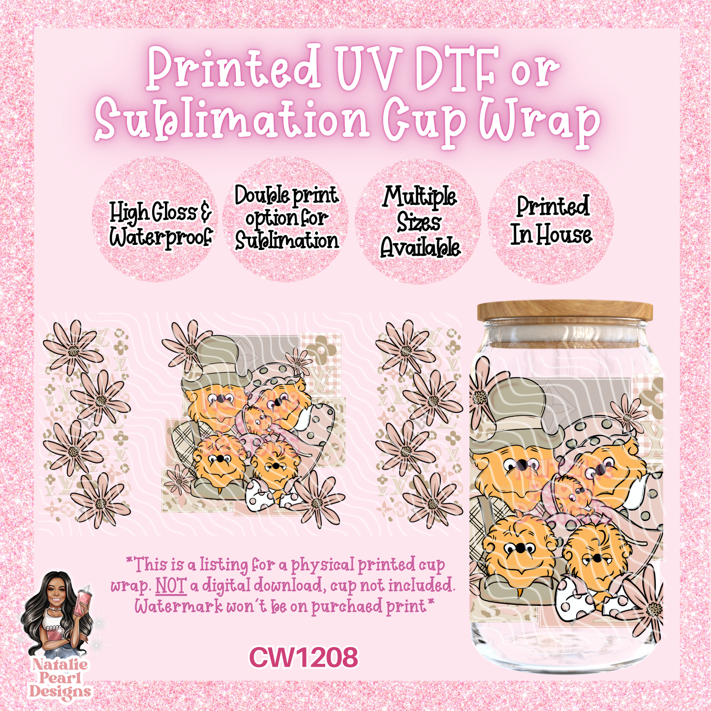 CW1208 UV DTF/SUB Cup Wrap