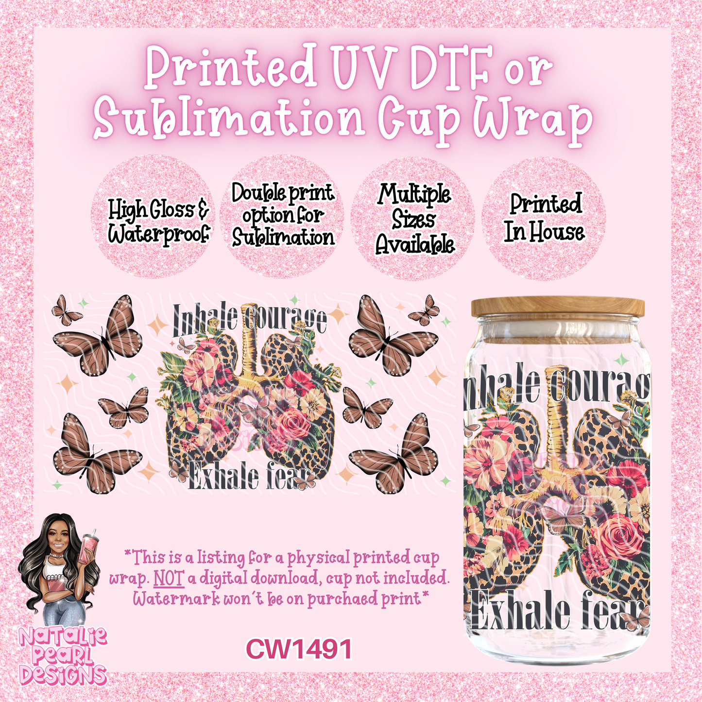 CW1491 UV DTF/SUB Cup Wrap