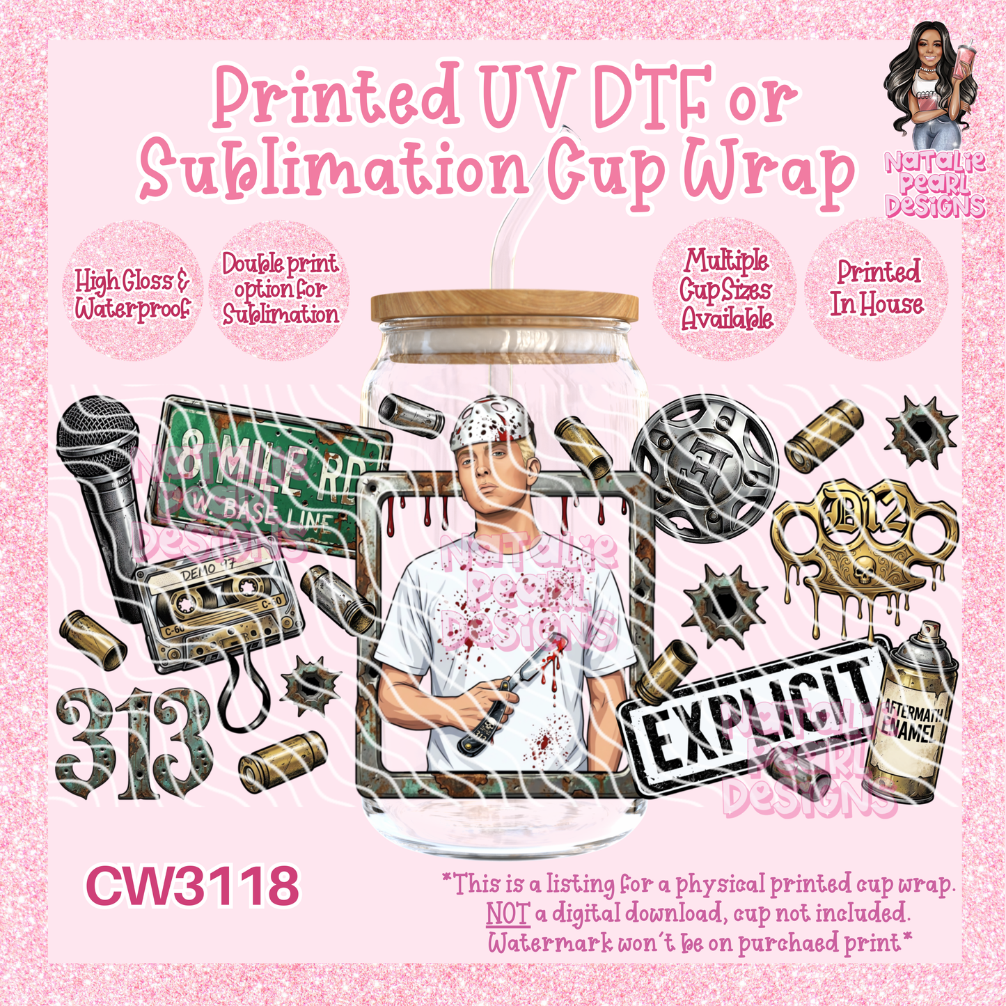 CW3118 UV DTF/SUB Cup Wraps