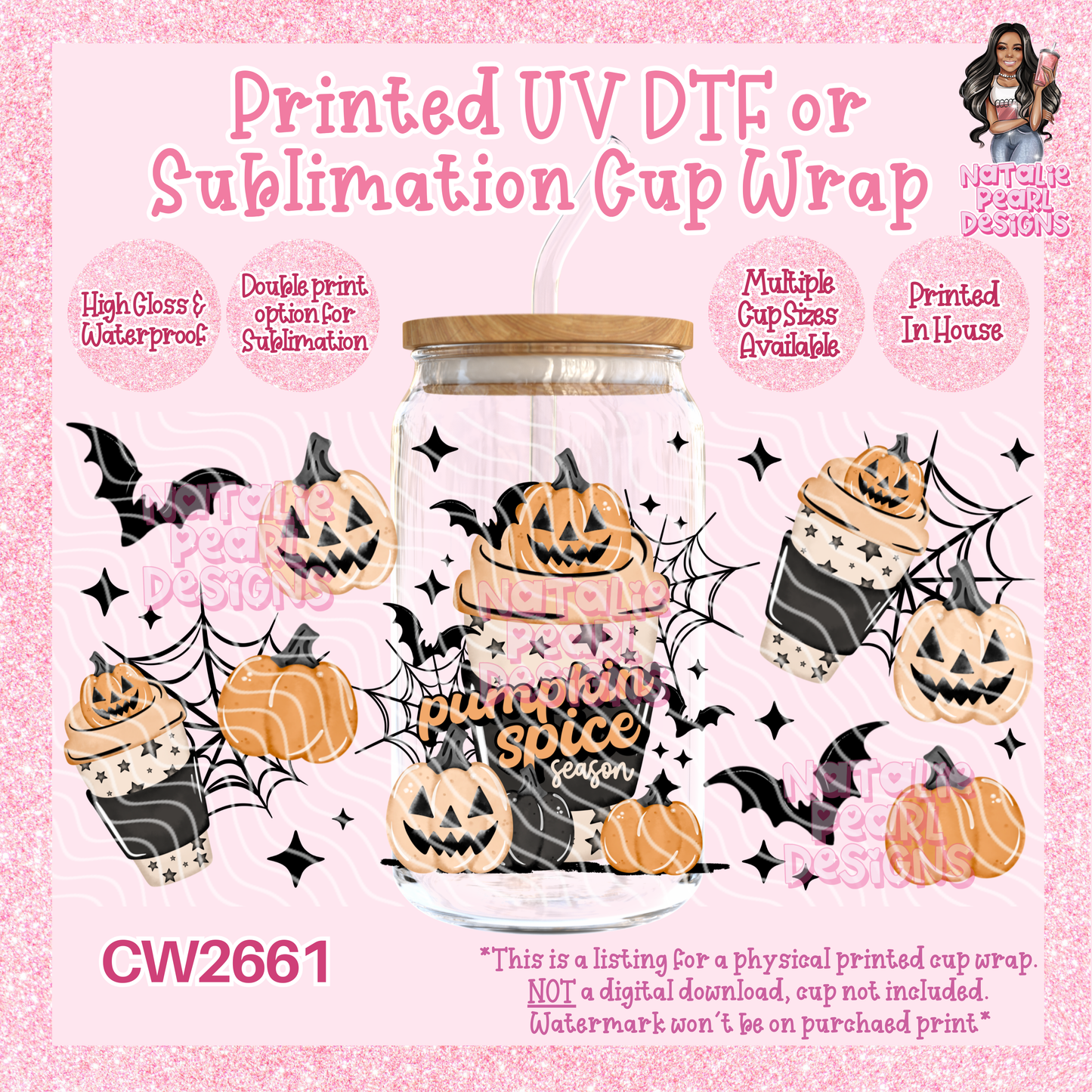 CW2661 UV DTF/SUB Cup Wraps