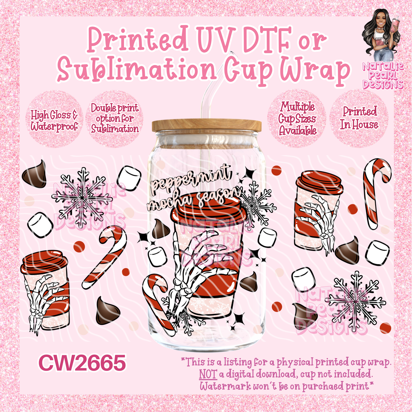CW2665 UV DTF/SUB Cup Wraps